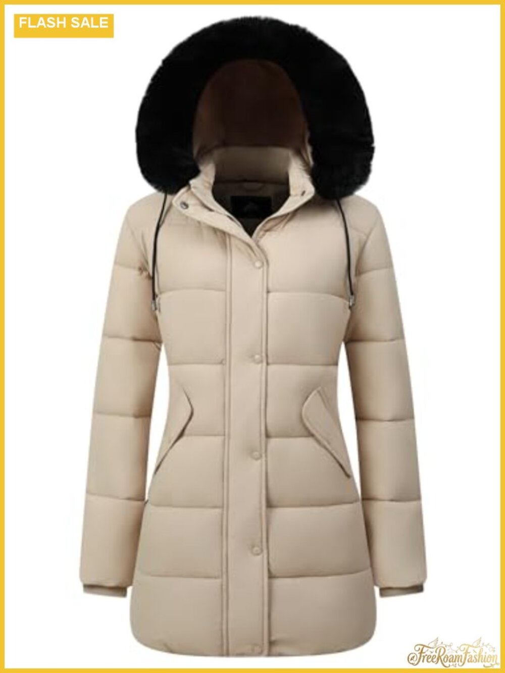Women's Waterproof Long Winter Parka Warm Snow Jacket Hooded